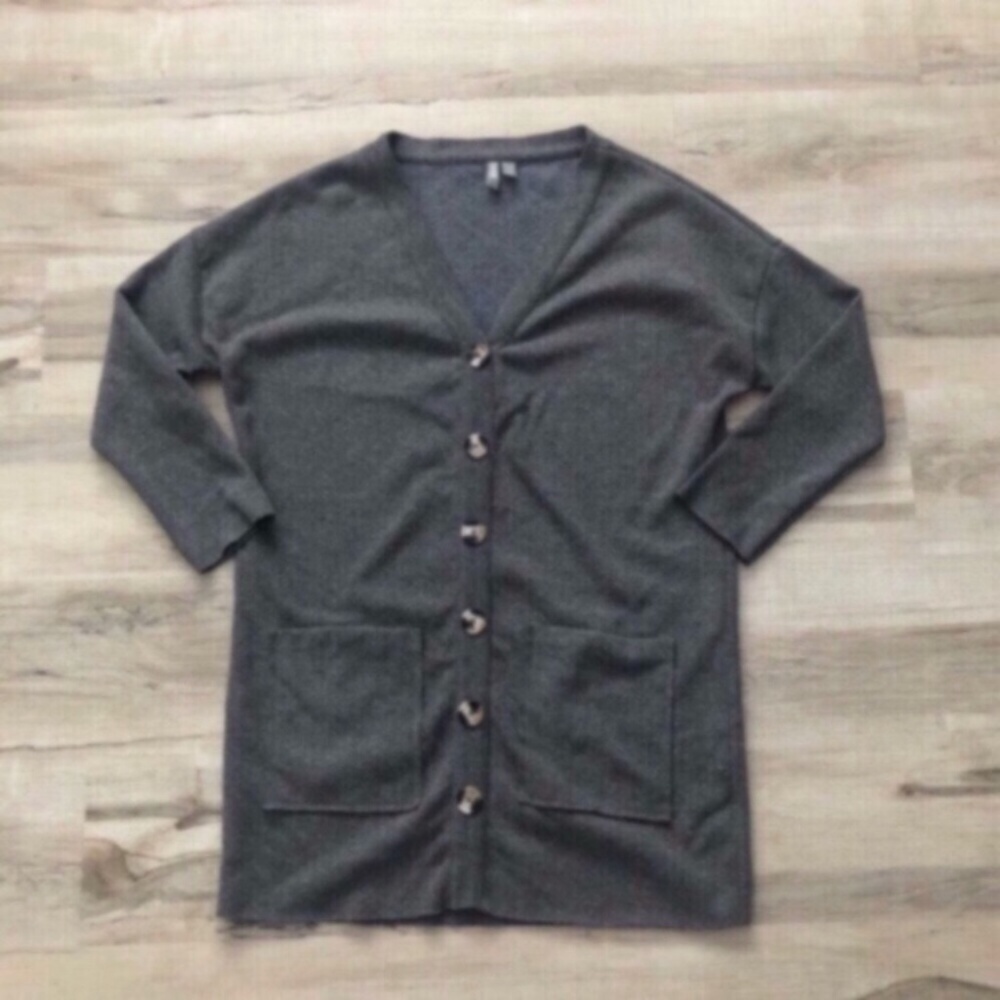 ASOS Charcoal Button-Up Cardigan